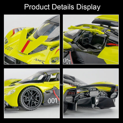 1:32 Valkyrie Vulcan Liga Carro Esportivo Modelo de Brinquedo de Metal Fundido Porta Aberta Luz de Som Carro Miniatura Puxar para Trás Menino Presente de Natal
