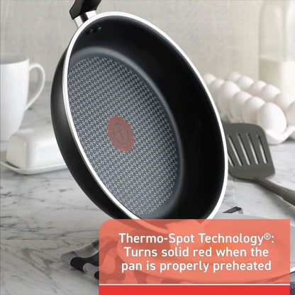 Comfort Titanium Nonstick Fry Pan 12 Inch Ergonomic Handle Durable Reinforced Interior Oven Safe Dishwasher Safe Heat Indicator