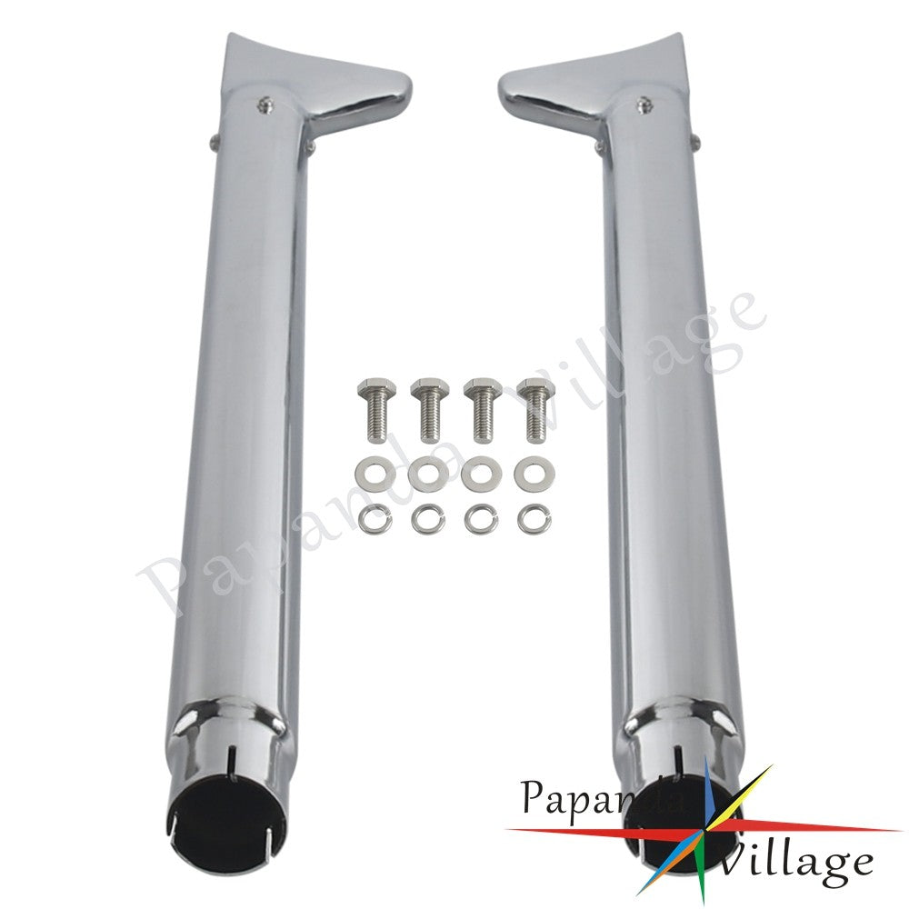 Old School Chrome 33/36/39/42 inch Fishtail Exhaust Mufflers For Harley Softail FLS FLSS FXSTDI  FXCW  FLSTFBS 2007 - 2017