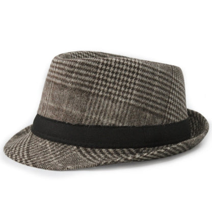 Chapéu de Lã para Casamento Primavera Verão para Homens de Meia-Idade, Casal, Moda Outono Inverno, Festa Xadrez, Design de Luxo, Chapéu Jazz Fedora para Mulheres