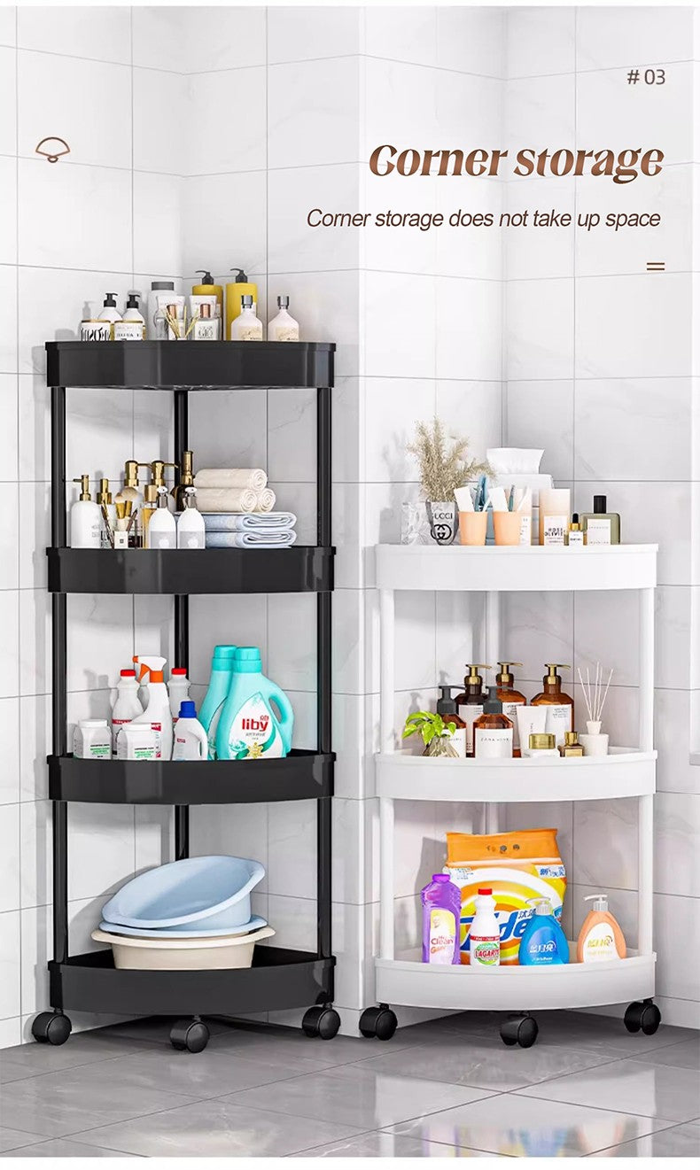 Carrinho de Armazenamento para Banheiro com Rodas, Rack de Armazenamento para Cozinha, Sala de Estar, Alta Capacidade de Carga, Acessórios para Casa