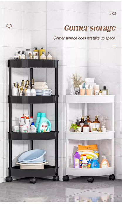 Carrinho de Armazenamento para Banheiro com Rodas, Rack de Armazenamento para Cozinha, Sala de Estar, Alta Capacidade de Carga, Acessórios para Casa