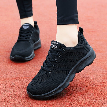 Novos Tênis Femininos Casuais Sapatos da Moda Respiráveis para Caminhada em Malha Sapatos Baixos Femininos 2024 Tenis Feminino Branco Sapatos esportivos femininos