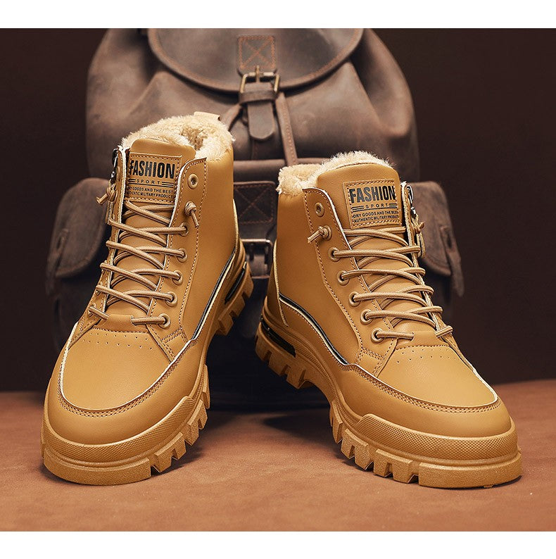 Men's winter warm ankle boots, new anti-slip sports shoes, men's motorcycle snow boots Botas Para Hombre