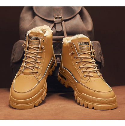 Men's winter warm ankle boots, new anti-slip sports shoes, men's motorcycle snow boots Botas Para Hombre