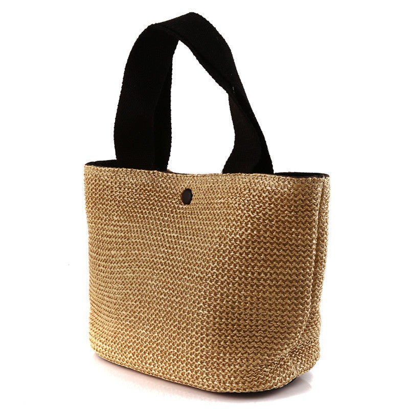 Beach Straw Shoulder Messenger Bag Women Bohemian Summer Woven Rattan Bucket Shoulder Handbag Handmade Crossbody Bags For Women