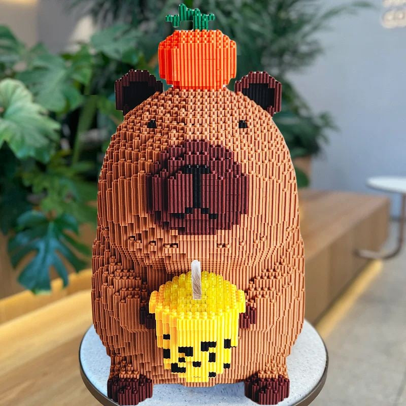 Brinquedo Grande de Capivara para Crianças, Capivara Gigante de Aniversário, Figura Capivara, Conjunto de Construção de Natal, Decoração para Casa para Maiores de 6 Anos
