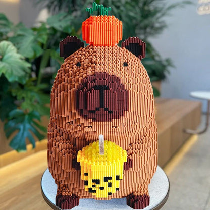 Brinquedo Grande de Capivara para Crianças, Capivara Gigante de Aniversário, Figura Capivara, Conjunto de Construção de Natal, Decoração para Casa para Maiores de 6 Anos