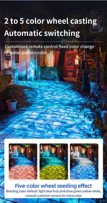 Waterproof Outdoor Water Wave Oecen Wave Light Water Wave Effect Projector with gobo projector