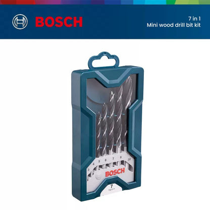 Bosch Kit de 7 Brocas para Madeira 7 Peças Profissional Acessório 3-10mm Indicado para Madeiras Macias e Duras