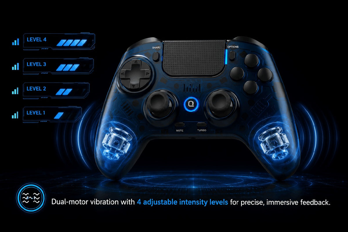 QRD Spark N7 2.4Ghz Wireless Controller for PS4/PS3/PC Direct Connect Hall Effect Vibration Effect Gamepad For PS5 Via Converter