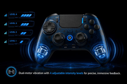 QRD Spark N7 2.4Ghz Wireless Controller for PS4/PS3/PC Direct Connect Hall Effect Vibration Effect Gamepad For PS5 Via Converter