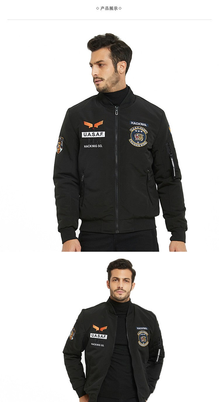 Men Bomber Jackets 2027 XK  Coats Slim Fit Jackets Casual Coats Good Quality Male Cotton Stand Collar Outerwear Coats 4XL