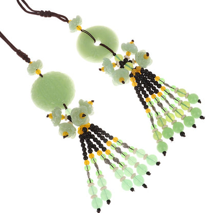 Imitation Green Jade Car Pendants Buddha Statue Brave Troop Hanging Ornament Talisman Auto Interior Decor Gifts