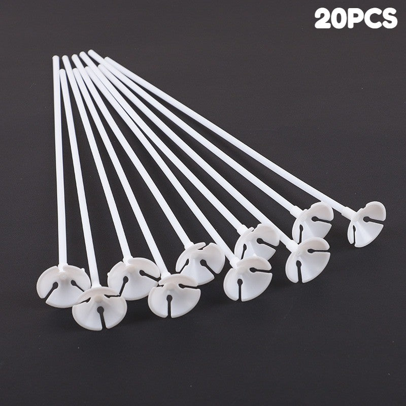 10/20Pcs Multipurpose Plastic Balloon Sticks With Cup White Balloon Holder Birthday Wedding Party Decorations Celebration Supply