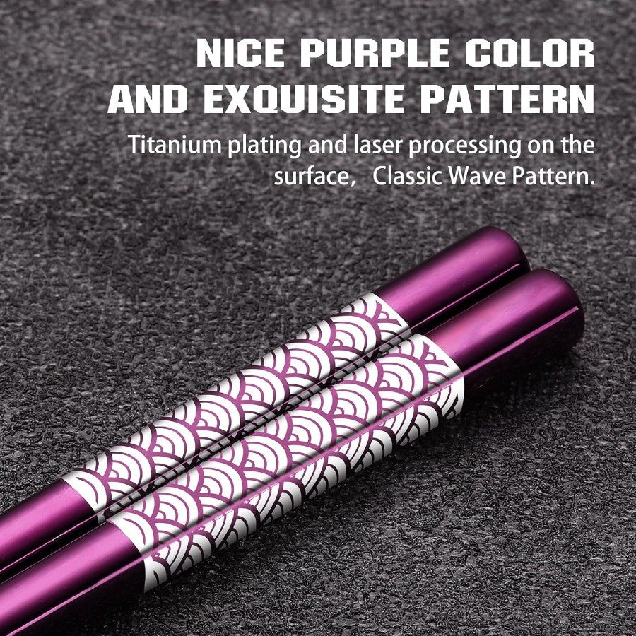 Conjunto de Hashis Reutilizáveis de Titânio e Aço Inoxidável com Suporte para Refeições e Viagens Estilo Japonês Leve Talheres 18/8
