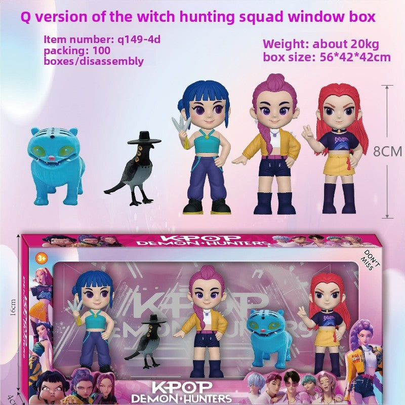 NEW 2026 Hot Kpop Devil Hunter Rumi Zoe Mira Anime Polyvinyl Chloride Character Collection Desktop Trinkets Childrens Gift