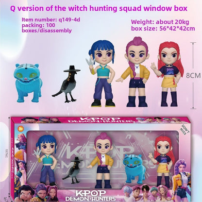 NEW 2026 Hot Kpop Devil Hunter Rumi Zoe Mira Anime Polyvinyl Chloride Character Collection Desktop Trinkets Childrens Gift