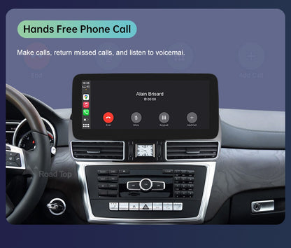 Rádio automotivo com tela touch screen Linux para Mercedes Benz ML W166 ML350 GL X166 2012-2015 GPS com Carplay Android Auto Airplay Mirroring