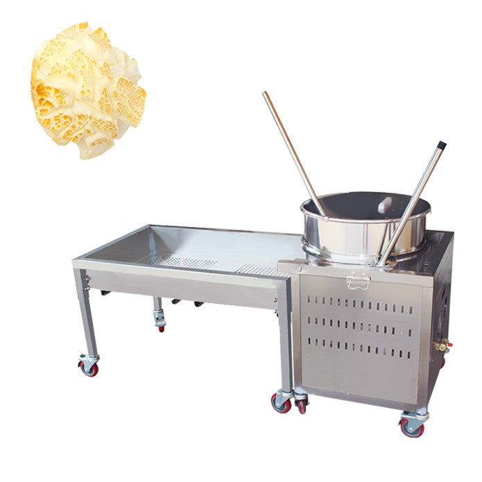 Commercial Fully Automatic Popcorn Maker Popcorn Making Machine Gas Heating Manual Electric Stirring Industrial Pop Corn Machine