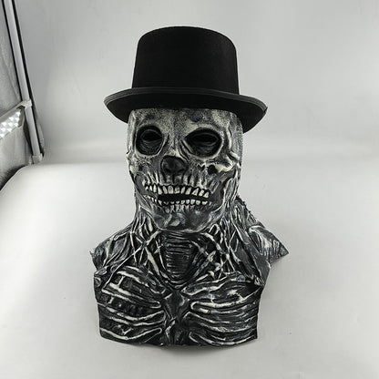 Halloween Scary Skull Mask Halloween Party Carnival Cosplay Prop Novelty Realistic Skull Latex Mask Evil Red Skull Headgear