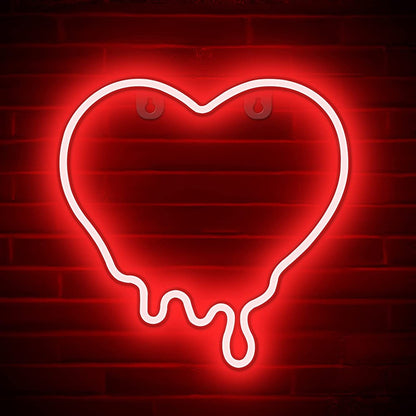 USB/Battery LED Neon Lights Sign for Wall Art Decor Heart Gaming Bar Bedroom Decoration Hanging Neon Sign Party Alien Night Lamp