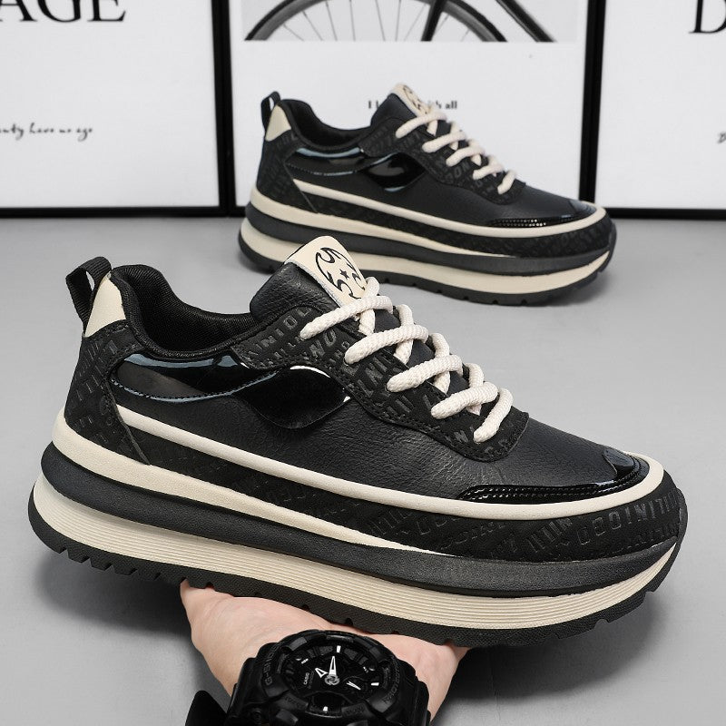 PARZIVAL Men Sneakers Casual Shoes Fashion Outdoor Sports Shoes Runner Tenis Trainer Leather Running Shoes Breathable Men Shoes