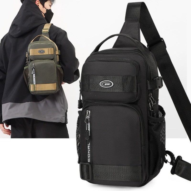 Men Riding Backpack Large Capacity Chest Bag Lightweight Crossbody Sling Bag Casual Outdoor Shoulder Pack for Men Crossbody Bags
