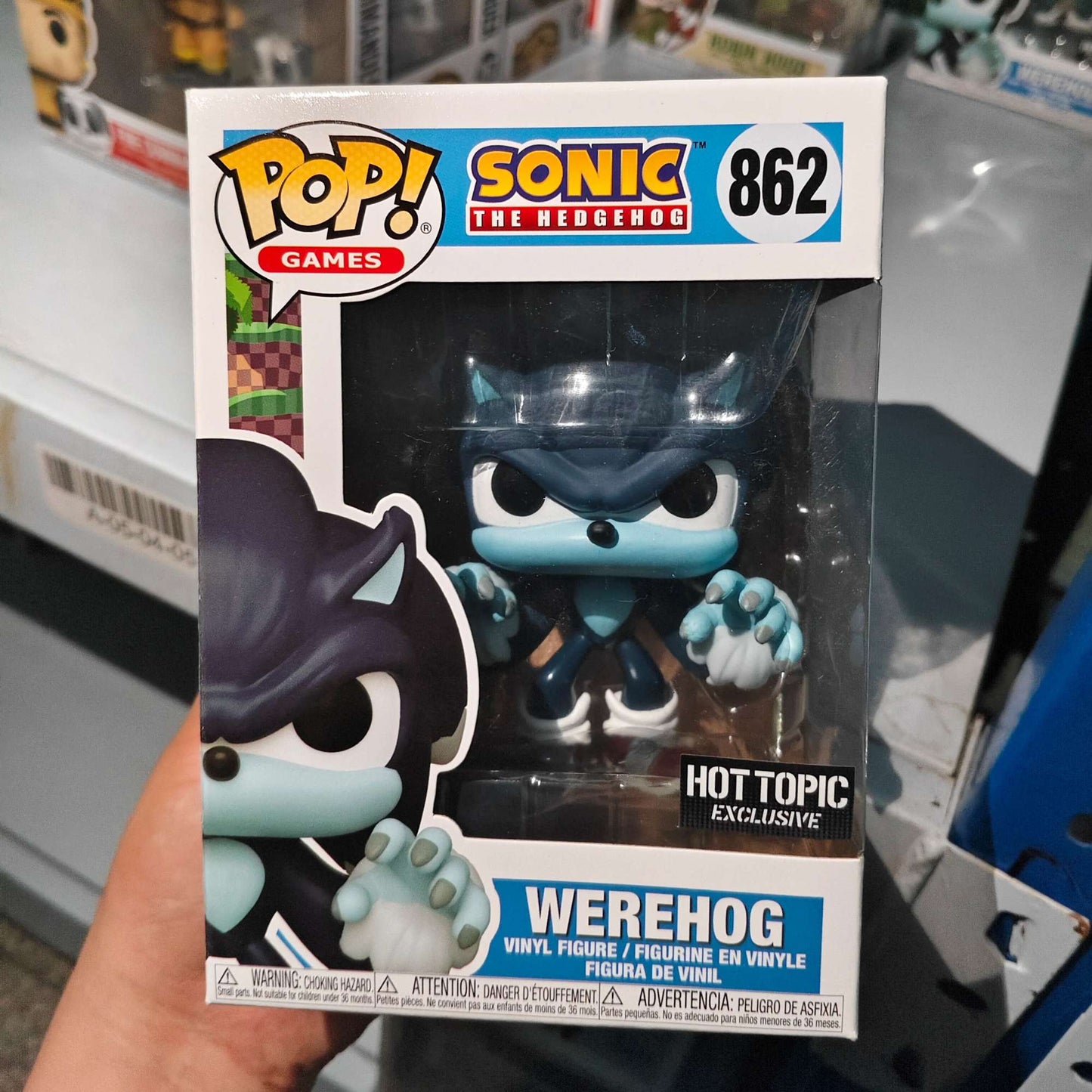 Sonic The Hedgehog Modelo de Brinquedo Funko Pop Silver Action Figure Boneco Metal Sonic Enfeites Werewolf The Hedgehog Decoração de Mesa Presente
