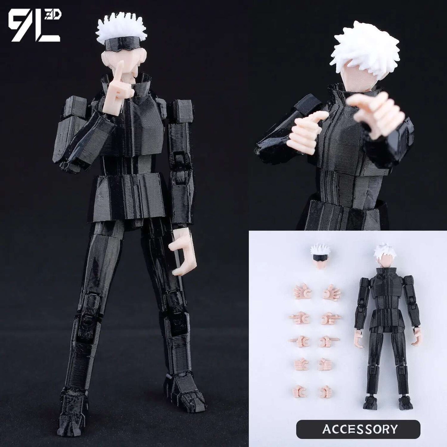 9L3D Lucky13 Titan 13 Ichigo Kurosaki Anime Action Figure Dummy 13 Espada Posável Máscara Oca Modelo Decoração Surpresa de Aniversário