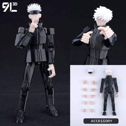 9L3D Lucky13 Titan 13 Ichigo Kurosaki Anime Action Figure Dummy 13 Espada Posável Máscara Oca Modelo Decoração Surpresa de Aniversário