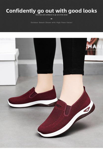 Women Casual Sports Shoes Breathable Lightweight Sneakers Anti-slip Flats Outdoor Running Walking Shoes Female Vulcanized Shoes