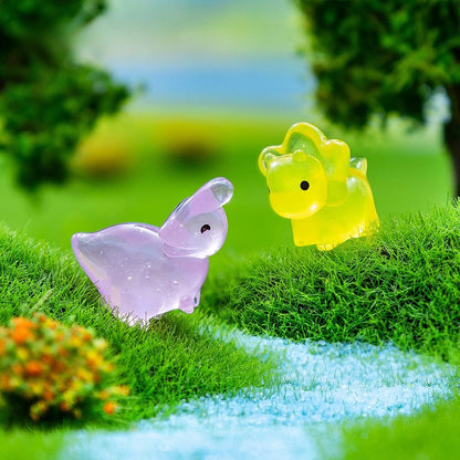 10-100PCS Creative Glow in The Dark Dinosaur Figurines Luminous Mini Resin Dinosaurs Toys for Christmas Fairy Garden Decor Gifts