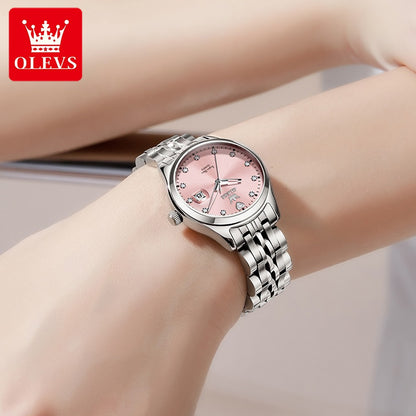 OLEVS Women Watch 5649 New Quartz Wristwatch Waterproof Luminous Date Ladies Watches Original Luxury Elegant Woman‘s Gifts