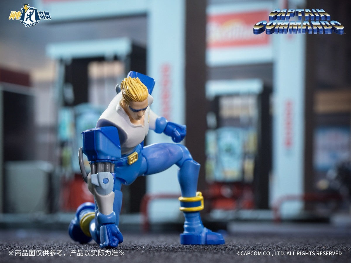 Capcom Captain Commando Criativo Anime 3.75 polegadas Bonecos de Ação Modelo Colecionável Brinquedos Decoração de Quarto Presente Surpresa Infantil
