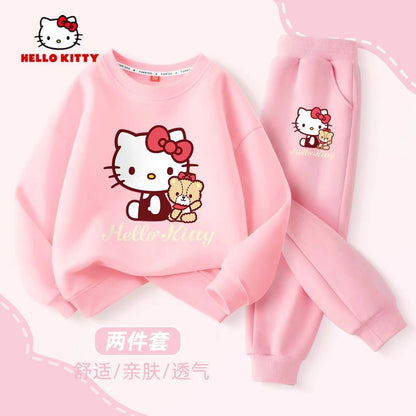 Autumn Baby Girl Clothes Set Cartoon Printed Pullover Sweatshirts Top And Pants Bottom 2 Pieces Suit Kid Children Boy Tracksuits
