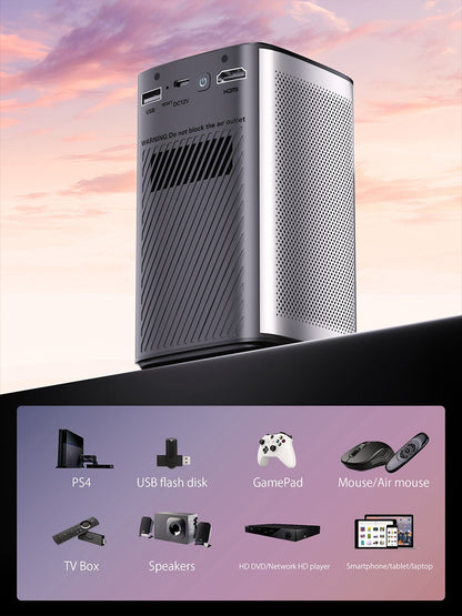 Projetor BYINTEK P70 4K 1080P DLP Mini Projetor Portátil para Home Theater Smart Wi-Fi & Bluetooth para Filmes & Jogos Com Bateria