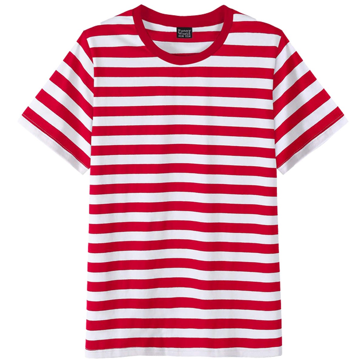 Black White Striped Shirt Men Cotton Short Sleeve Casual Basic Tee Adult Halloween Top Summer Fashion Daily Clothes