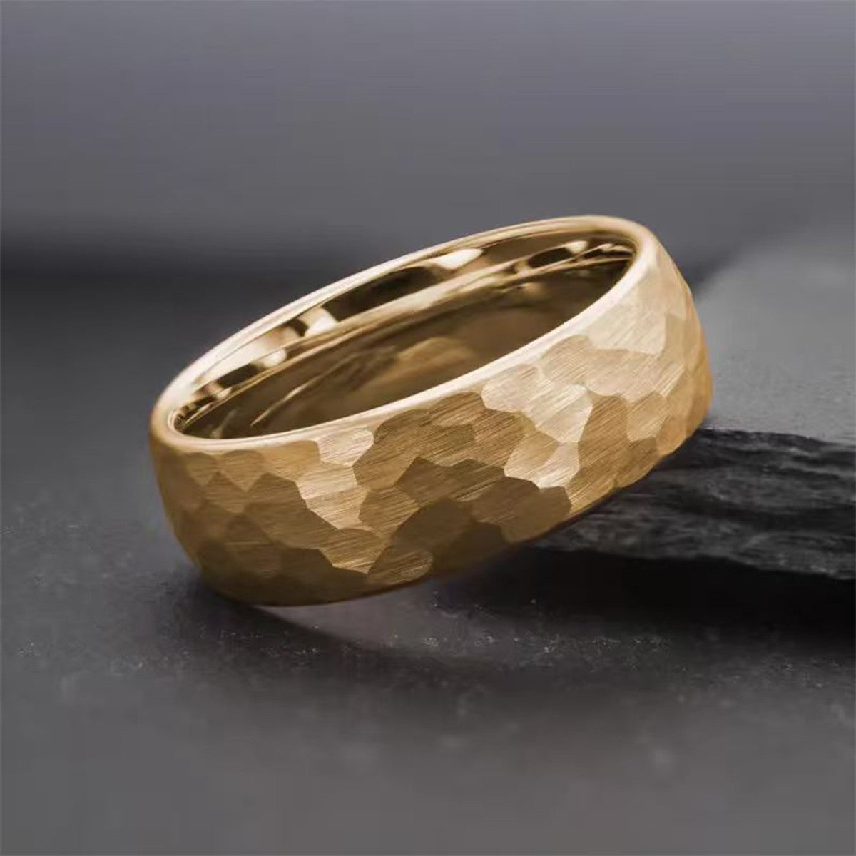 anel de carboneto de tungstênio para homem anéis anel homem casal noivado joias da moda alianças de casamento Anéis de noivado martelados