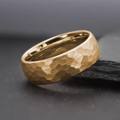 anel de carboneto de tungstênio para homem anéis anel homem casal noivado joias da moda alianças de casamento Anéis de noivado martelados