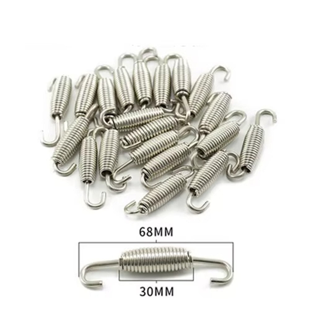 slip-on 2PC Universal Motorcycle Exhaust Spring Hooks Stainless Steel Exhaust Front Middle Link Pipe Rotatable Metal Springs