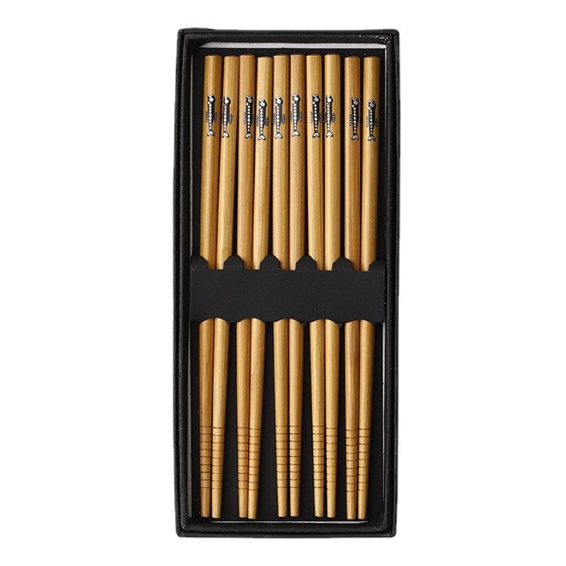 5 pares de pauzinhos japoneses para sushi, antiderrapantes, reutilizáveis, chineses, utensílios de mesa, presente, ferramentas de cozinha