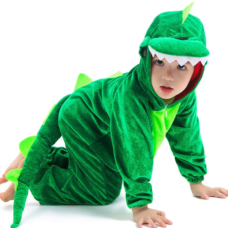 Cute Child Dinosaur Kugurumi Costume Cosplay Boys 2-4T 4-8Y Green Black Kindergarten School Party Game Role Play Suit Umorden
