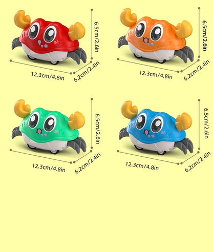Kids toys small gifts double pull cartoon crab animal inertia car baby puzzle clip doll boy girl gliding toy