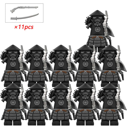 Armadura de Storm Samurai Trooper Soldado Branco Articulado DY325 com Armas (Pistola e Katana) - DY Minifigs