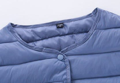 2025 New Lightweight Down Cotton Coat Women Autumn Winter Long Sleeve Slim Warm Parkas Female Portable Packable Ski Short Jacket