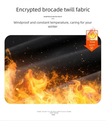 Unisex Winter Thicken Warm Bomber Jacket Air Force Style Flight Parkas Coat with Cotton Embroidery Casual Outwear for Men