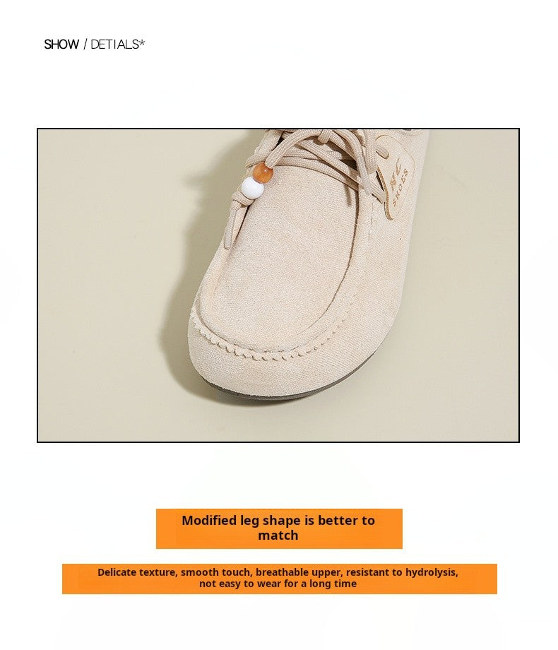 Fashion Brand Shoes Woman 2025 Autumn New Vintage Suede Loafers Pumps Women's Casual Flats Shoes British Style Flat Single Shoes