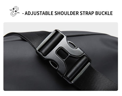 MATE ELAN Urban Business Thin Crossbody Shoulder Bag Men Fashion Waterproof Waist Fanny Pack Chest Bags Black Best iPad Bumbag