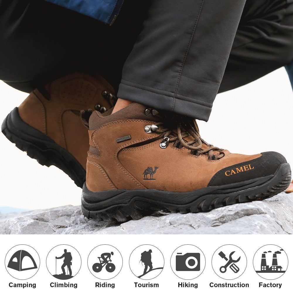 GOLDEN CAMEL Waterproof Hiking Shoes Men and Women Outdoor Anti-Slip Climbing Trekking Shoes for Men 2023 Leather Hiking Boots